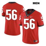 Men's Georgia Bulldogs NCAA #56 William Mote Nike Stitched Red Legend Authentic No Name College Football Jersey TTB3154OK